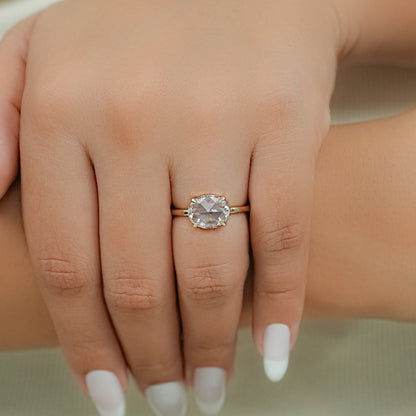 Toi Et Moi Pear Lab Grown Diamond Bypass Engagement Ring