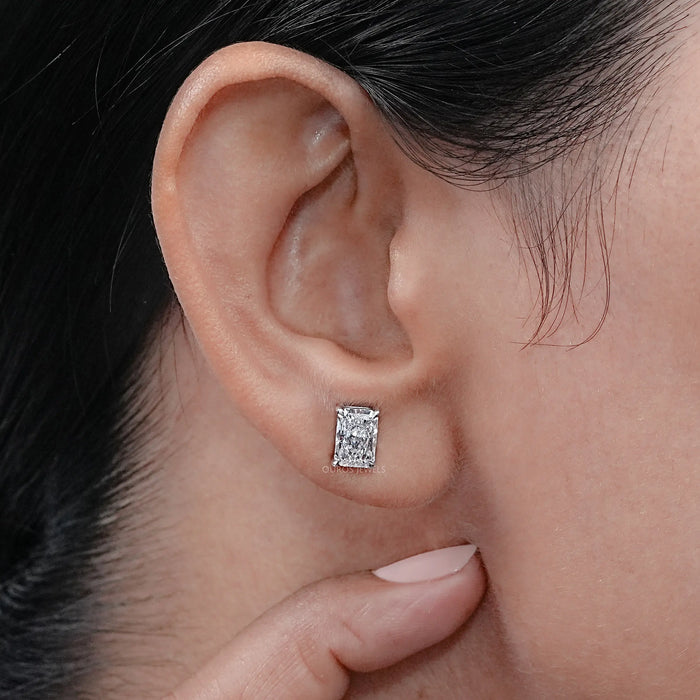 IGI Certified Radiant Cut Diamond Studs