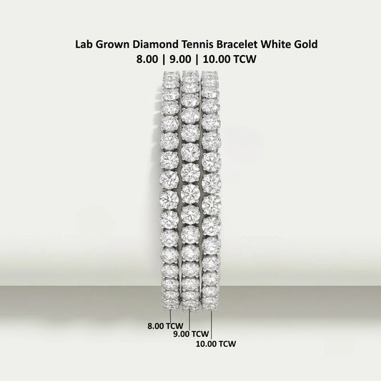 Classic Round Lab Diamond Line Bracelet