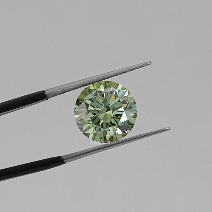 Fancy Vivid Green Round Lab Loose Diamond 