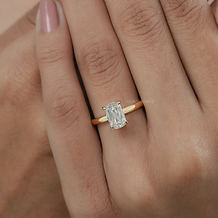 Solitaire Criss Cut Lab Grown Diamond Ring