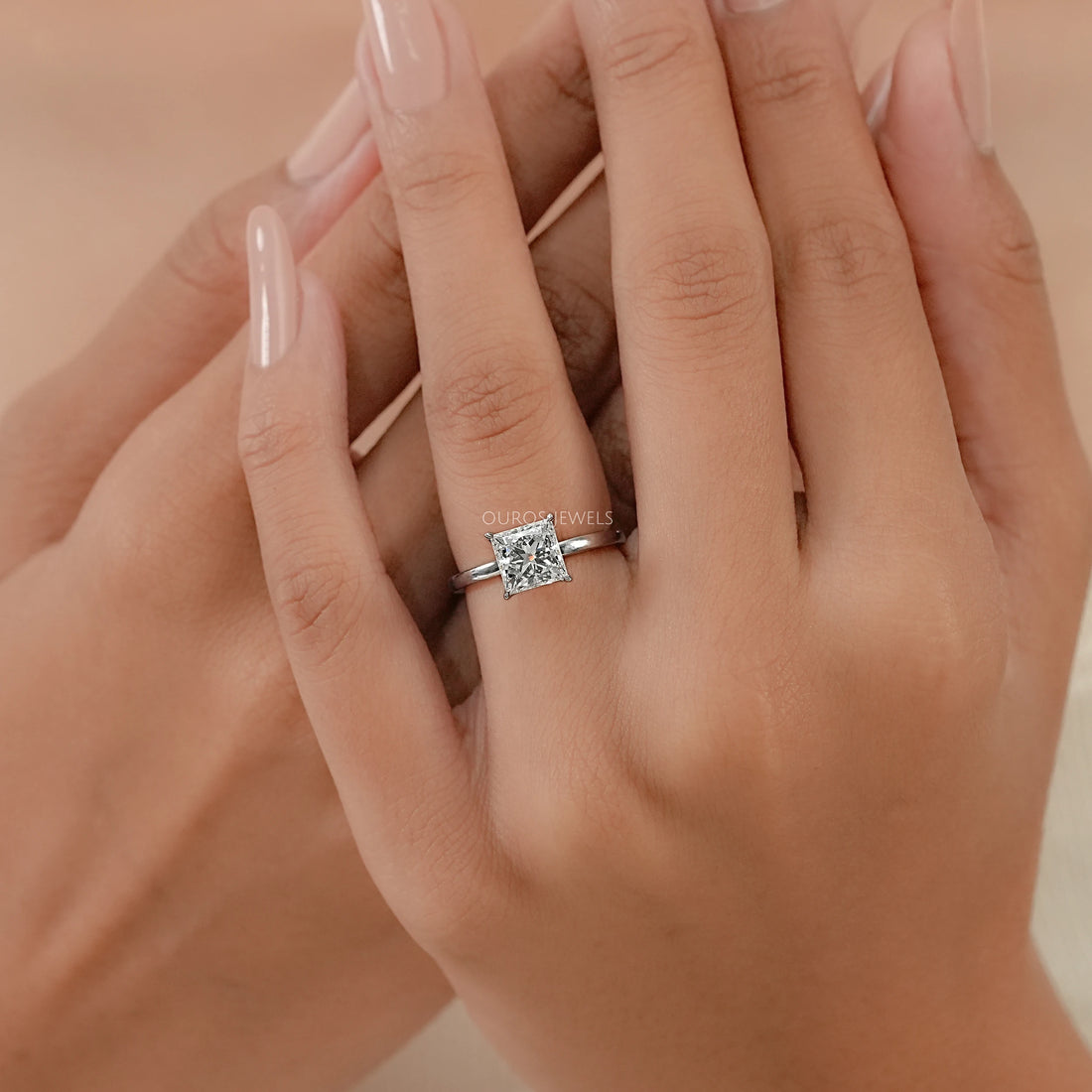 Princess Lab Grown Diamond Tulip Ring Ring