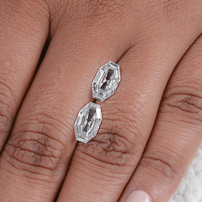 Octagon Shape Lab Grown Matching Pair Diamond  