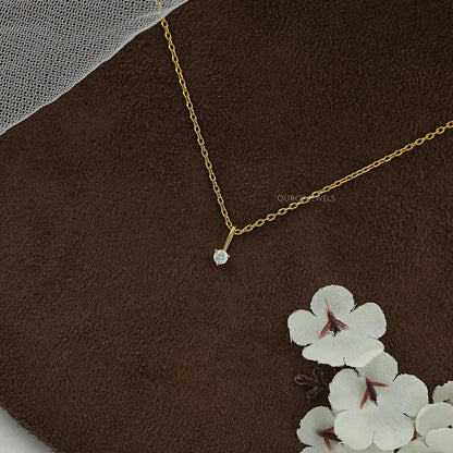 Lab Grown Round Diamond Solitaire Pendant