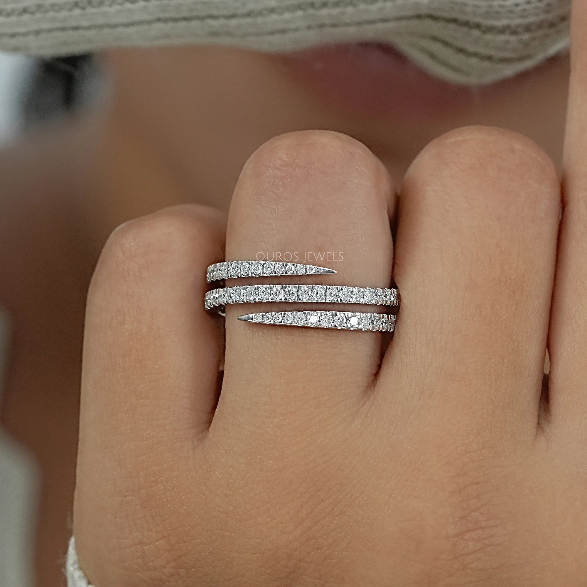 Round Diamond Hidden Eternity Wedding Band 