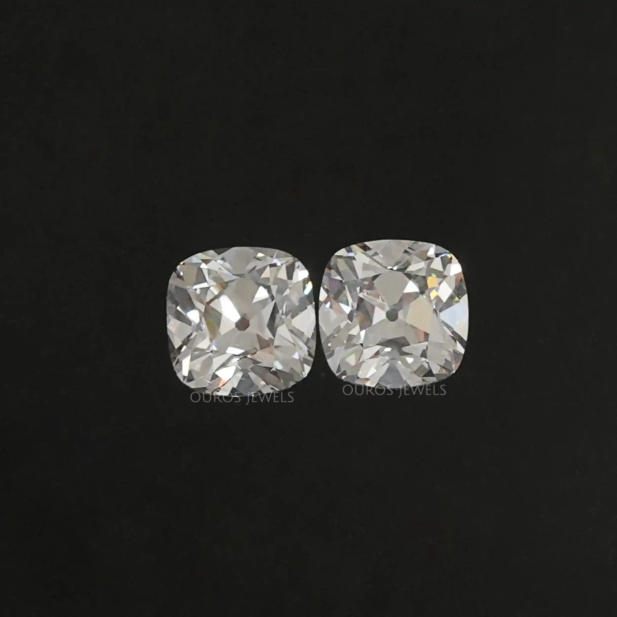 Old Mine Cushion Cut Lab Grown Diamond For Pair Loose