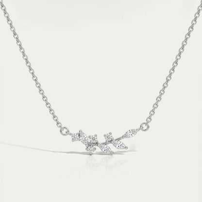 Marquise Cut Lab Diamond Leaf Pendant Necklaces