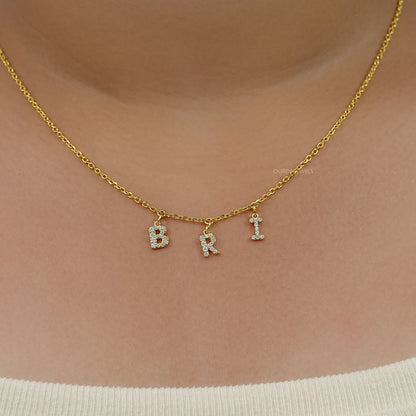 BRI Letter Customize Round Lab Pendant