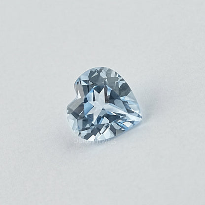 Light Blue Heart Lab Grown Gemstone Loose