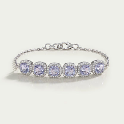 Cushion Cut Lab Grown Gemstone Bracelet