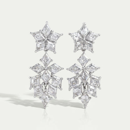 Lozenge Cut Lab Diamond Earrings