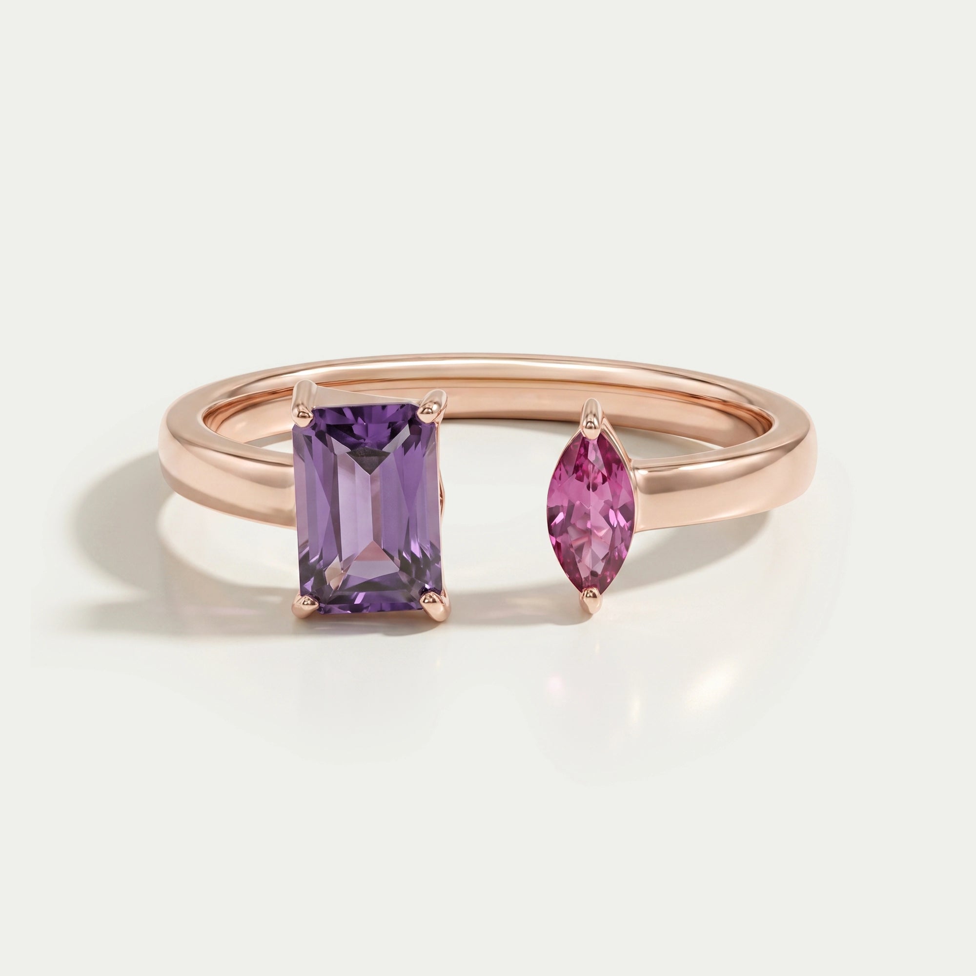 Emerald And Marquise Gemstone Toi Moi Ring Ring