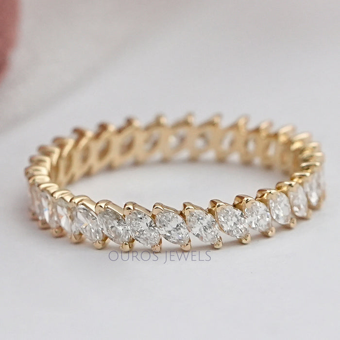 Marquise Lab Grown Diamond Eternity Wedding Band