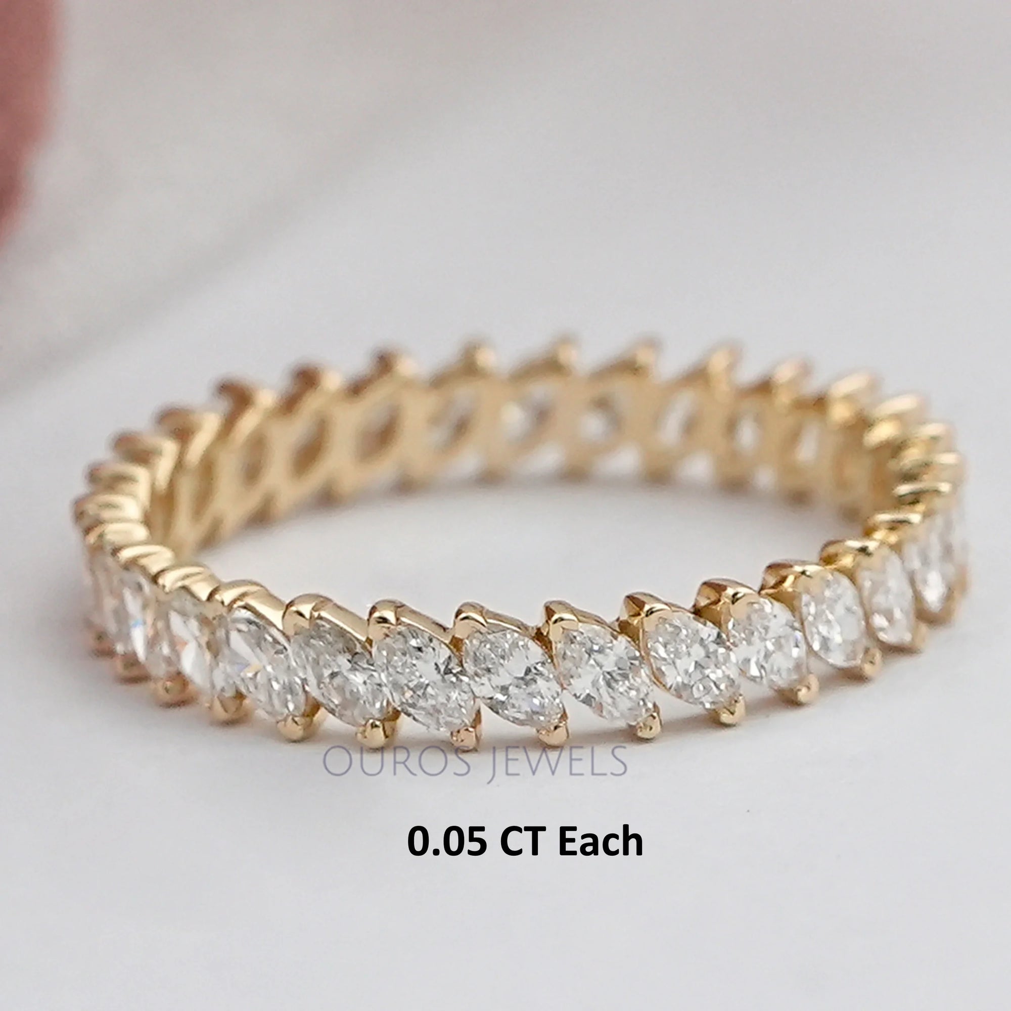 Marquise Cut Lab Diamond Eternity Wedding Band Rings