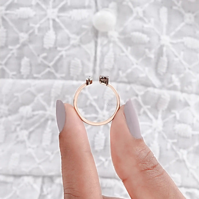Champagne and Colorless Diamond Toi Moi Ring