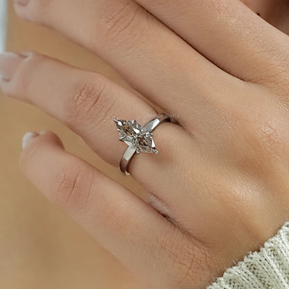 Champagne Marquise Lab Diamond Solitaire Ring Ring