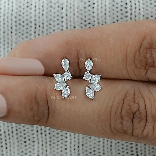 Marquise And Pear Lab Grown Diamond Stud Earrings Earrings