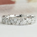 front view marquise and round lab grown diamond eternity wedding band white gold