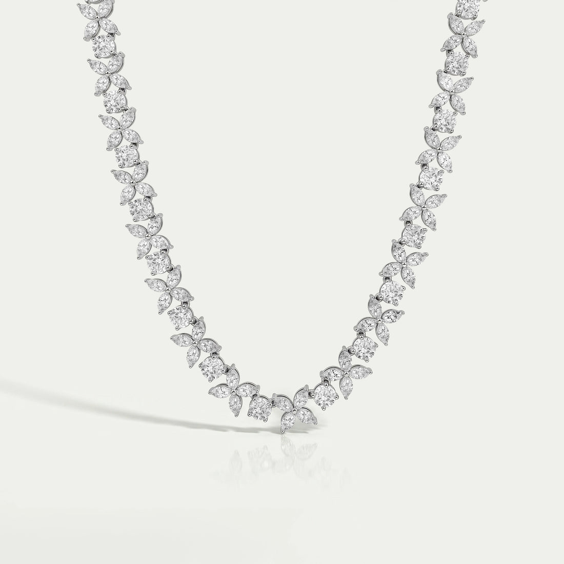 Marquise & Round Diamond Choker Necklace Necklaces