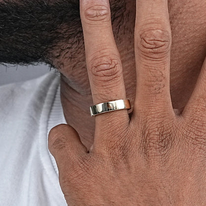 Men's Matte Finish Round Diamond Eternity Band Rings