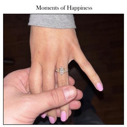 Dutch Marquise Cut Three Stone Engagement Ring Ring