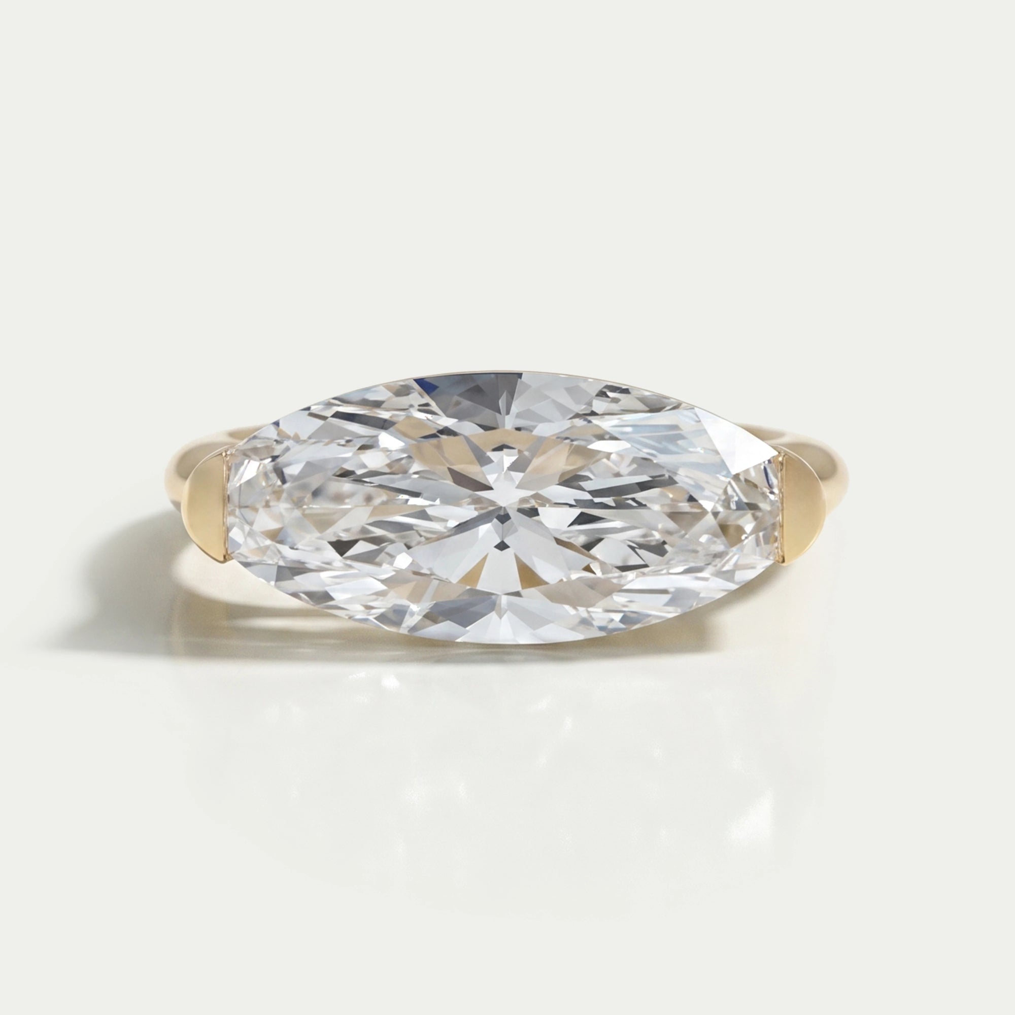 Moval Cut Diamond Engagement Ring
