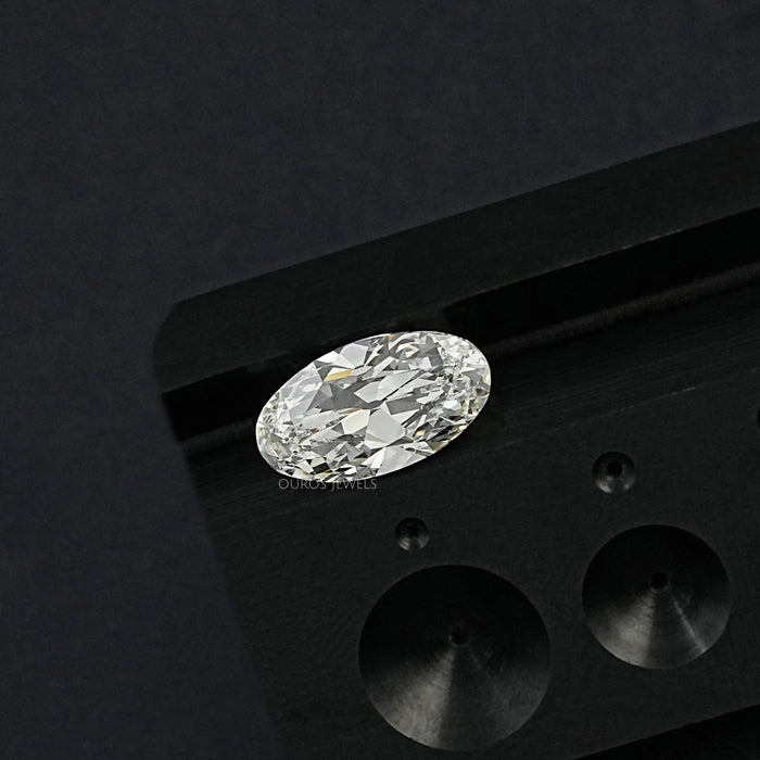 3.40 CT Old Mine Moval Cut Lab Grown Diamond