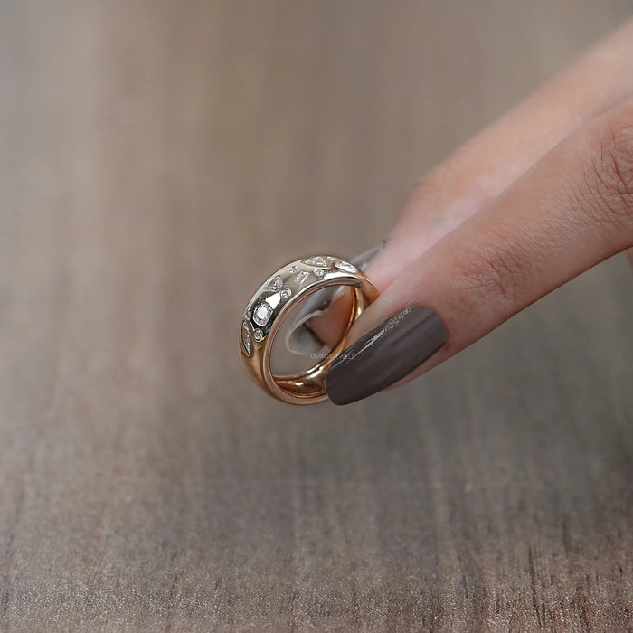 Cushion Cut Hidden Halo Lab Diamond Ring With Flush Set Band 