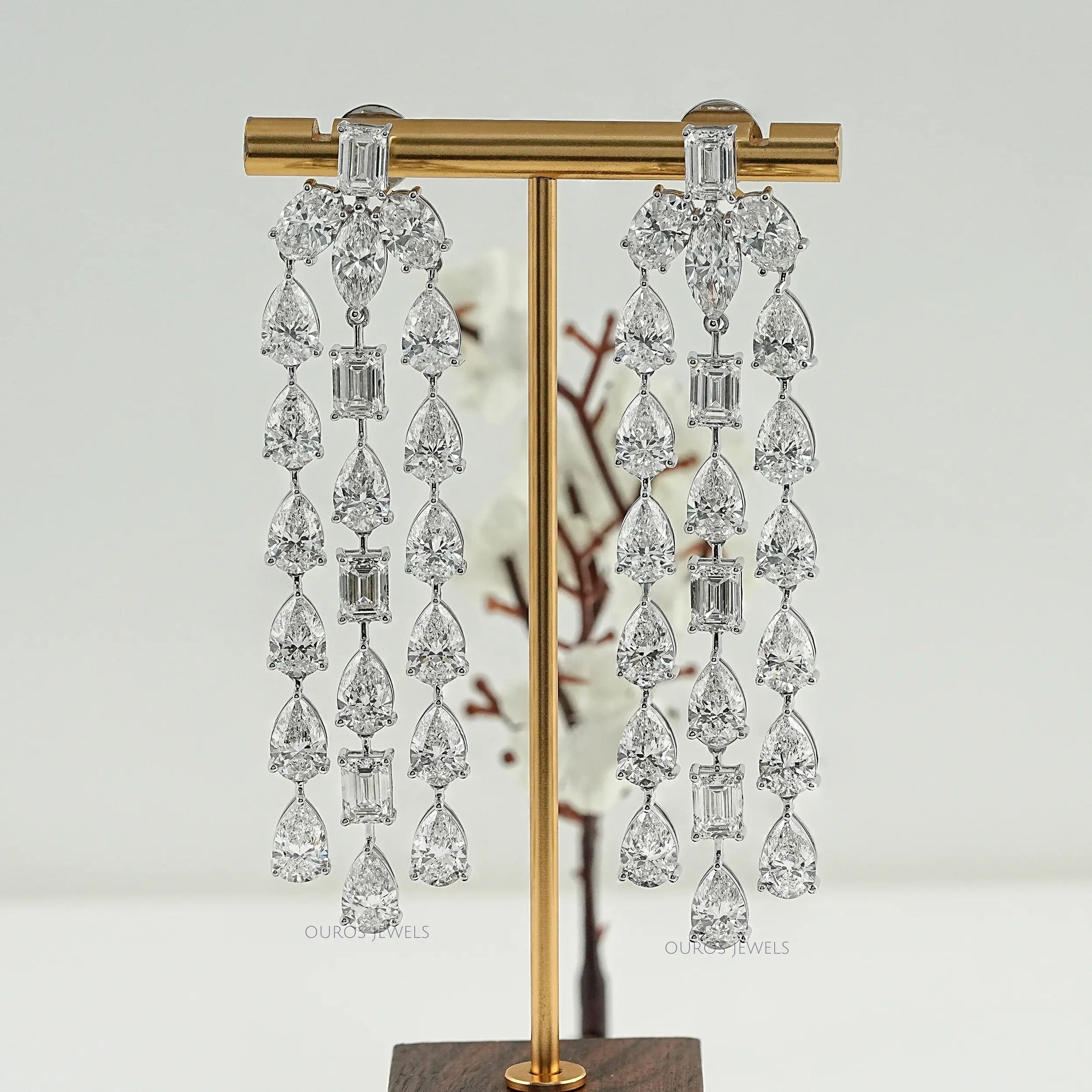 Multi Lab Diamond Chandelier Earrings Earrings