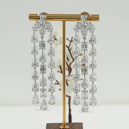 Multi Lab Diamond Chandelier Earrings Earrings