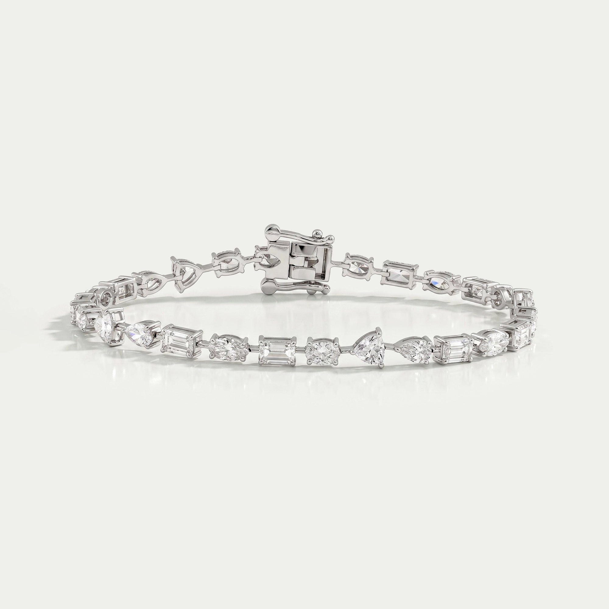 Multi Shape Lab Diamond Linked Bracelet Bracelet