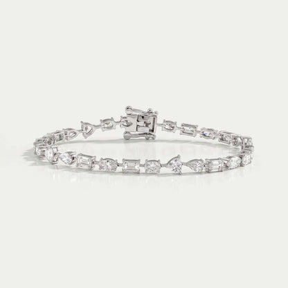 Multi Shape Lab Diamond Linked Bracelet Bracelet