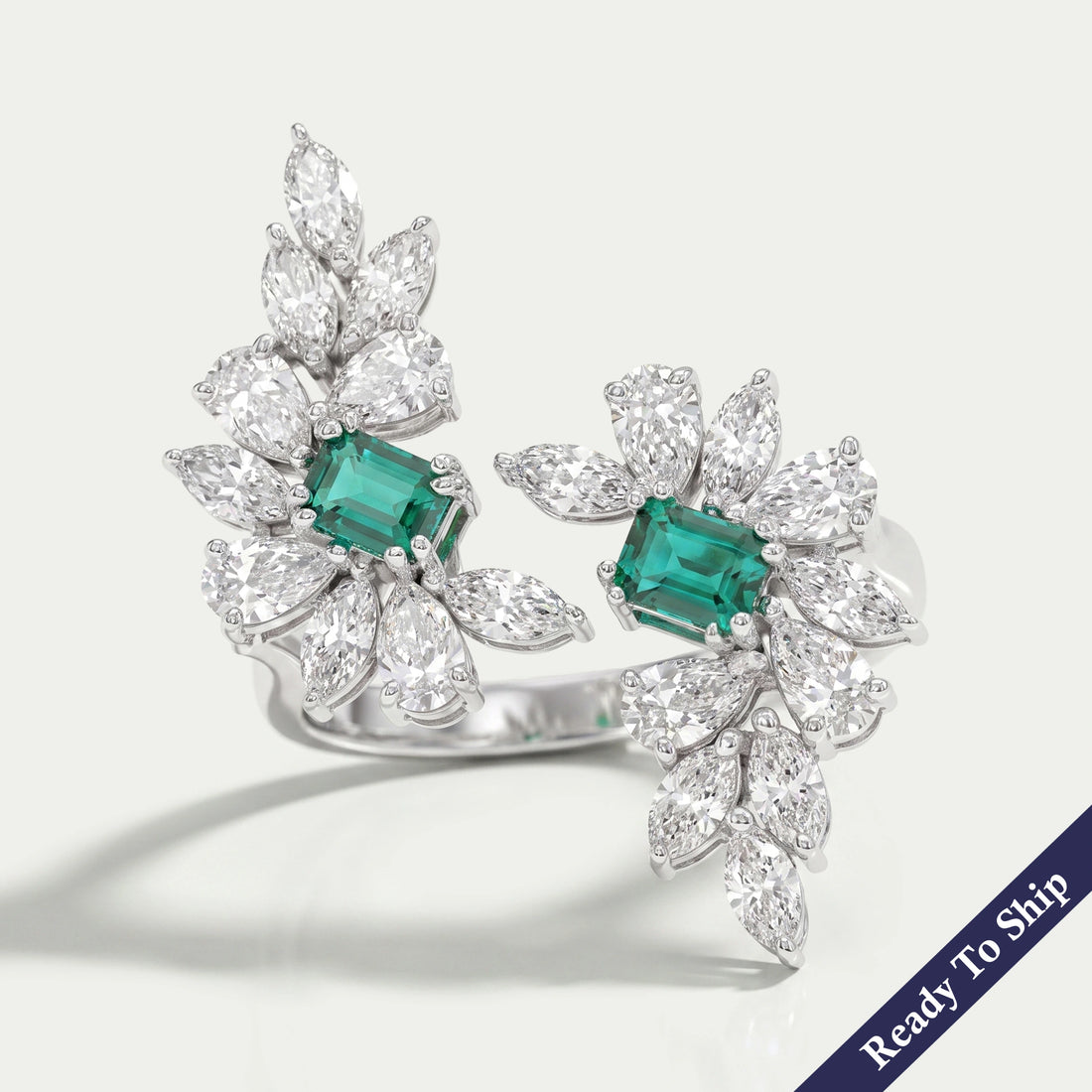 Multi Shape Lab Diamond Bypass Ring