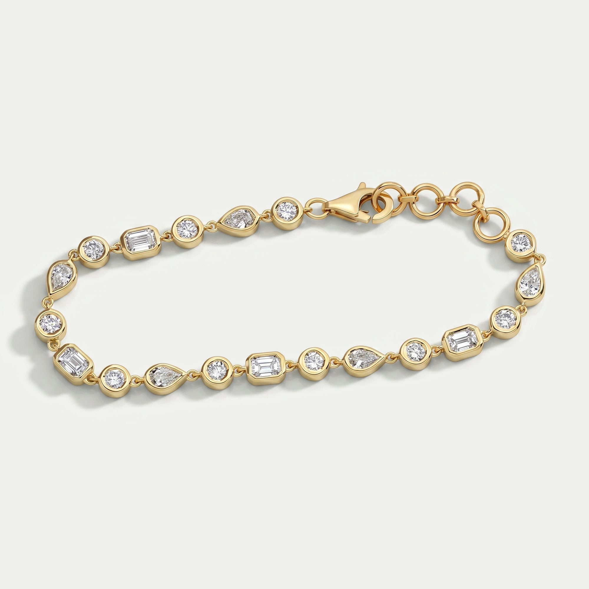 Multi Shape Lab Created Diamond Tennis Bracelet