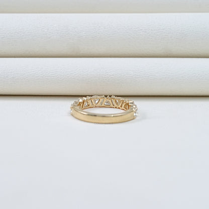 Multi Shape Lab Diamond Wedding Band Ring