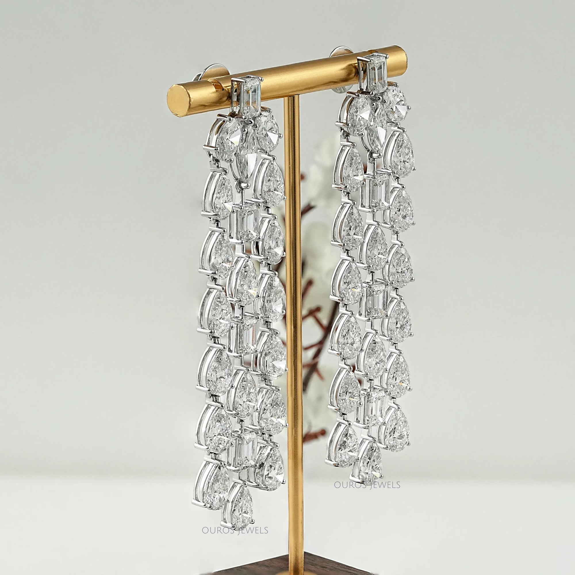 Multi Lab Diamond Chandelier Earrings Earrings