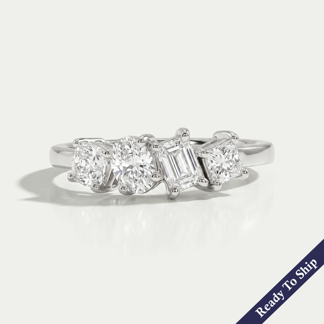Multi Shape Diamond Dainty Ring