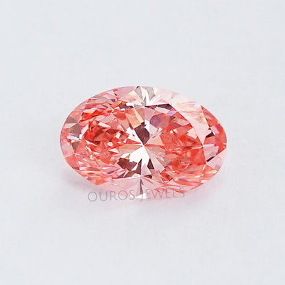 0.60 Carat Pink Oval Cut Lab Diamond Loose