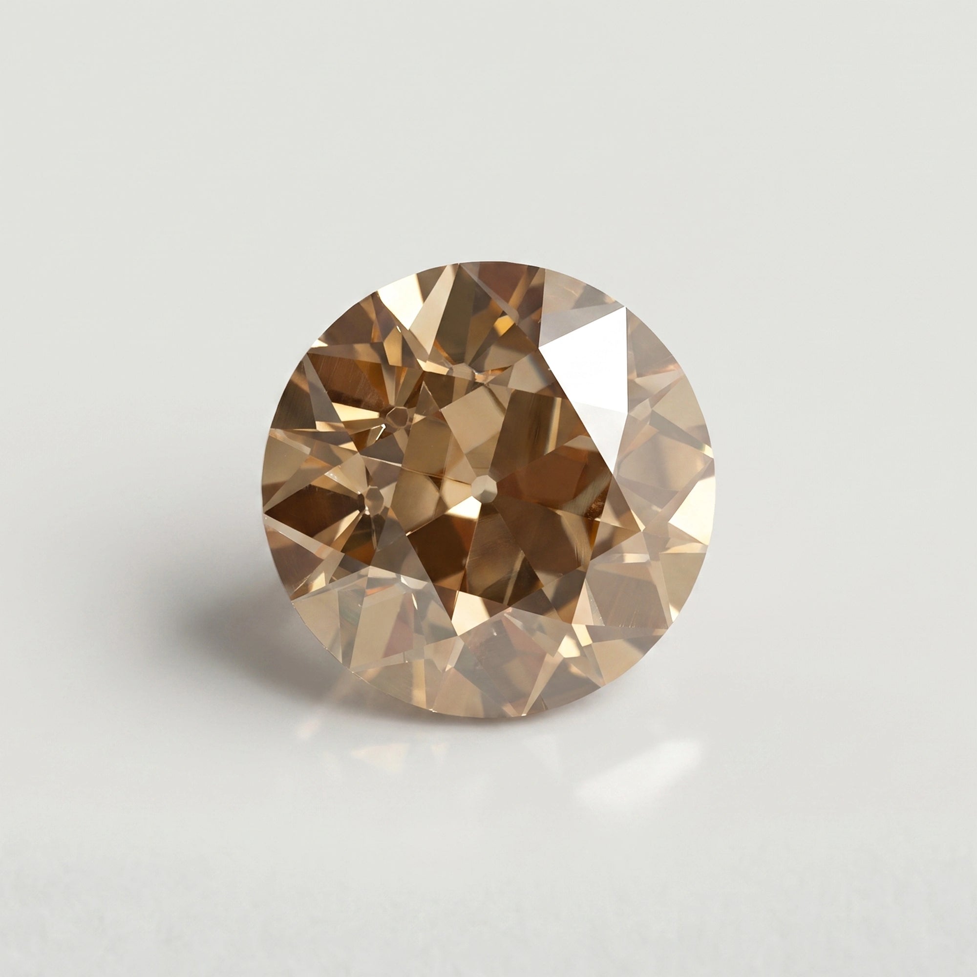 Champagne Old European Round Cut Diamond Loose