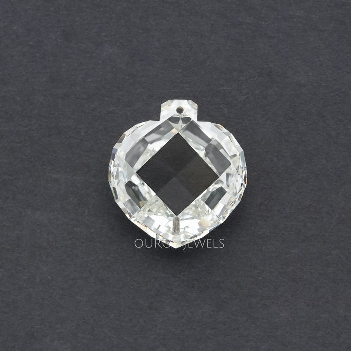 Heart Shaped Rose Cut Lab Diamond