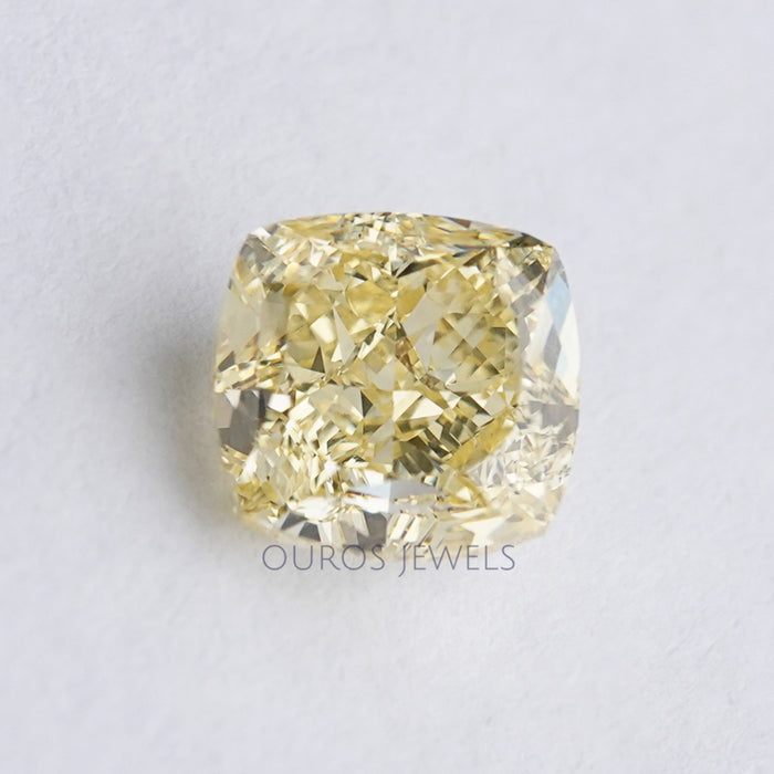 Yellow Cushion Cut Lab Grown Diamond