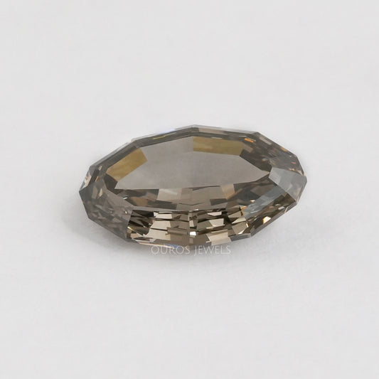 5.20 Carat Grey Oval Step Cut Diamond Loose