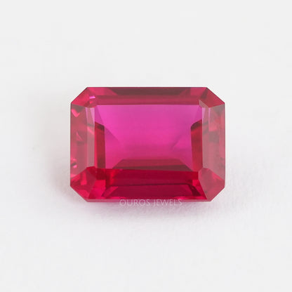 9.27 Carat Emerald Shape Light Red Ruby Gemstone