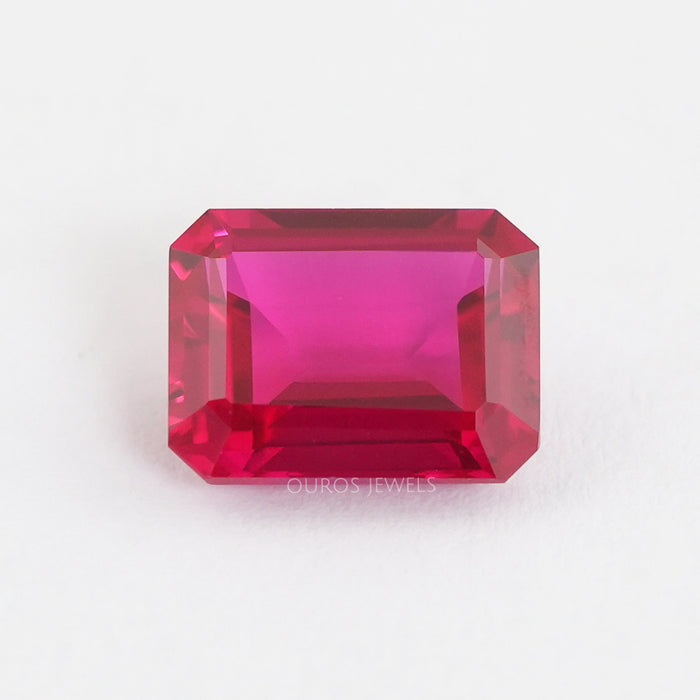 Emerald Cut Red Ruby Gemstone