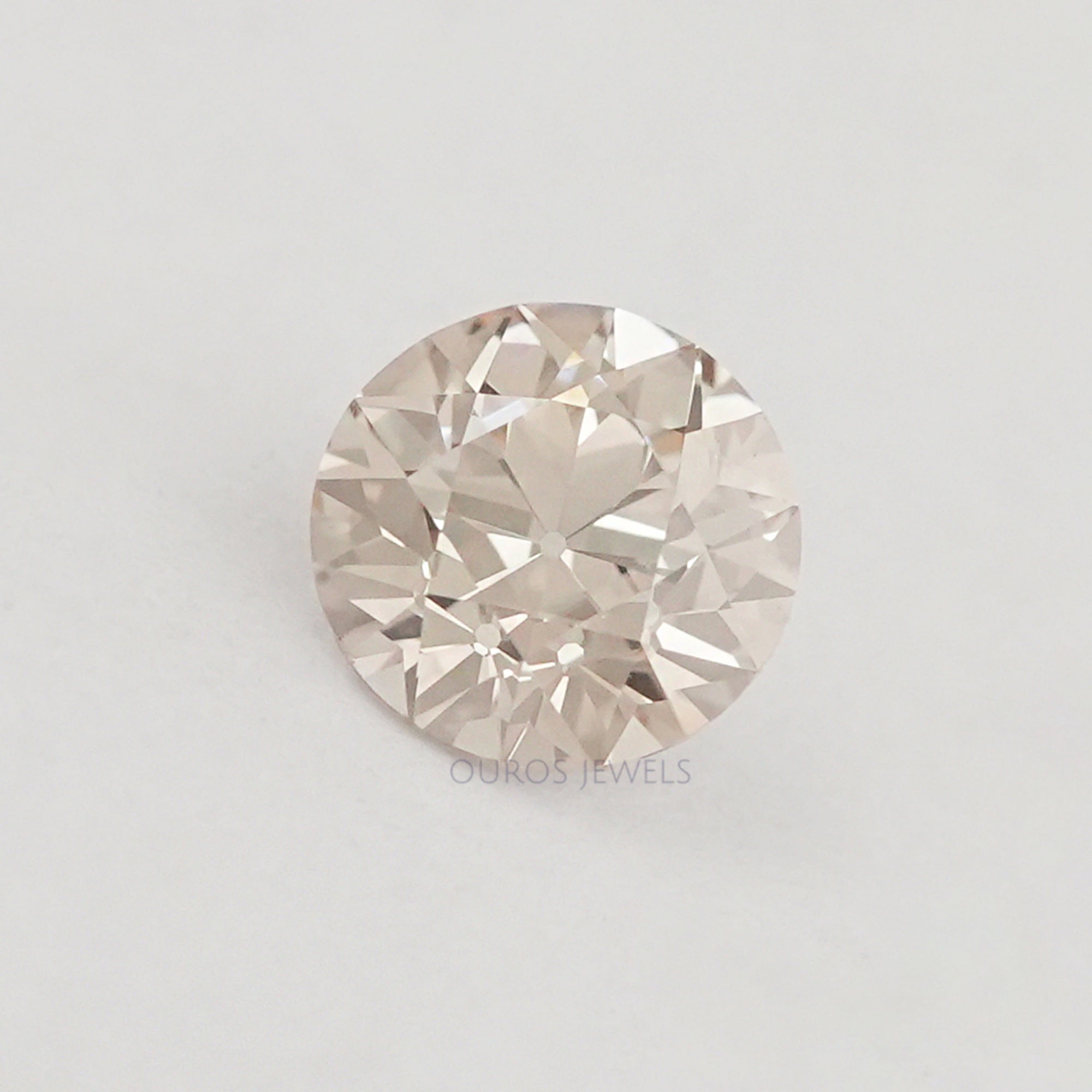 Flower Pattern Old European Round Cut Loose Diamond