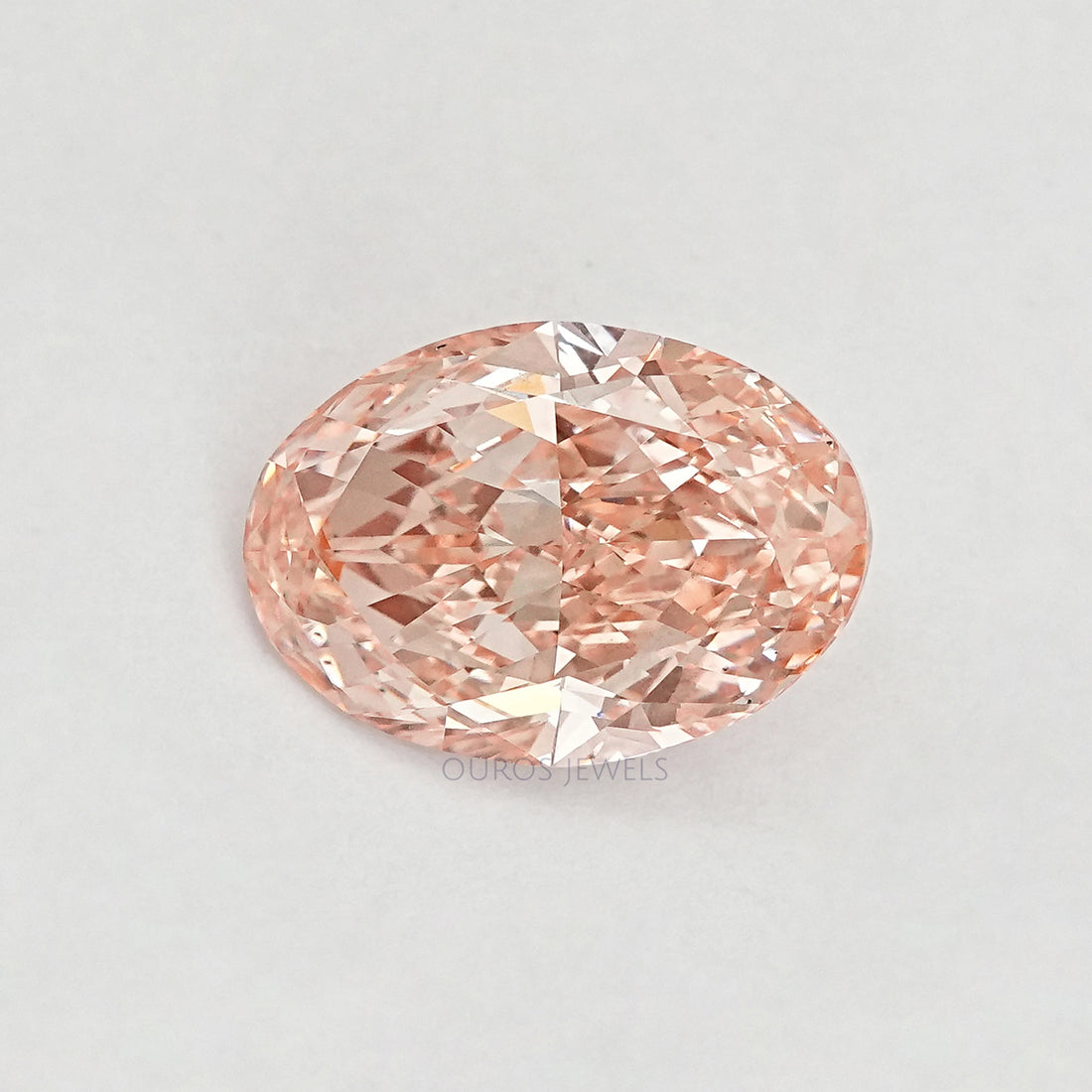 Pink Brilliant Oval Cut Lab Diamond