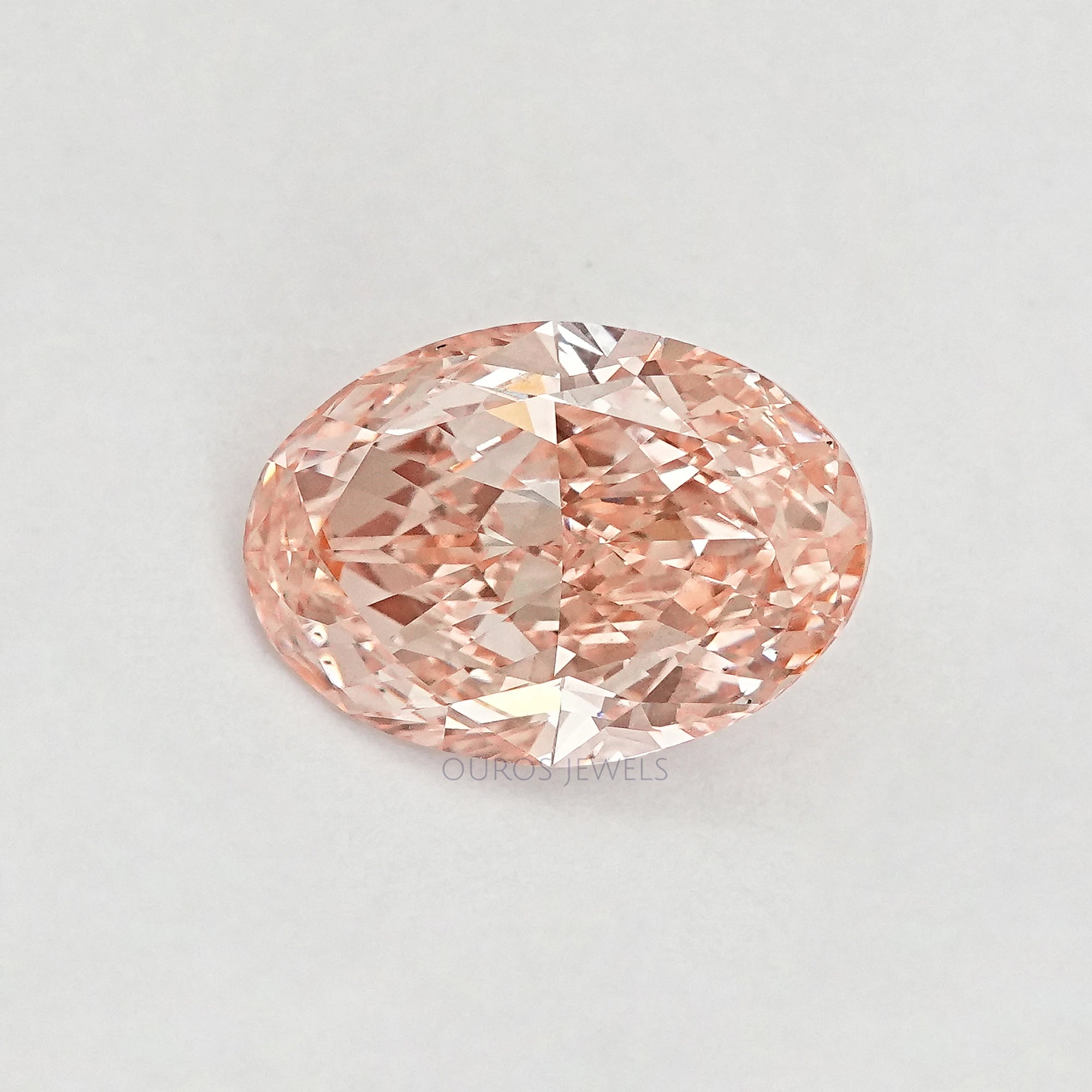 Pink Brilliant Oval Cut Lab Diamond