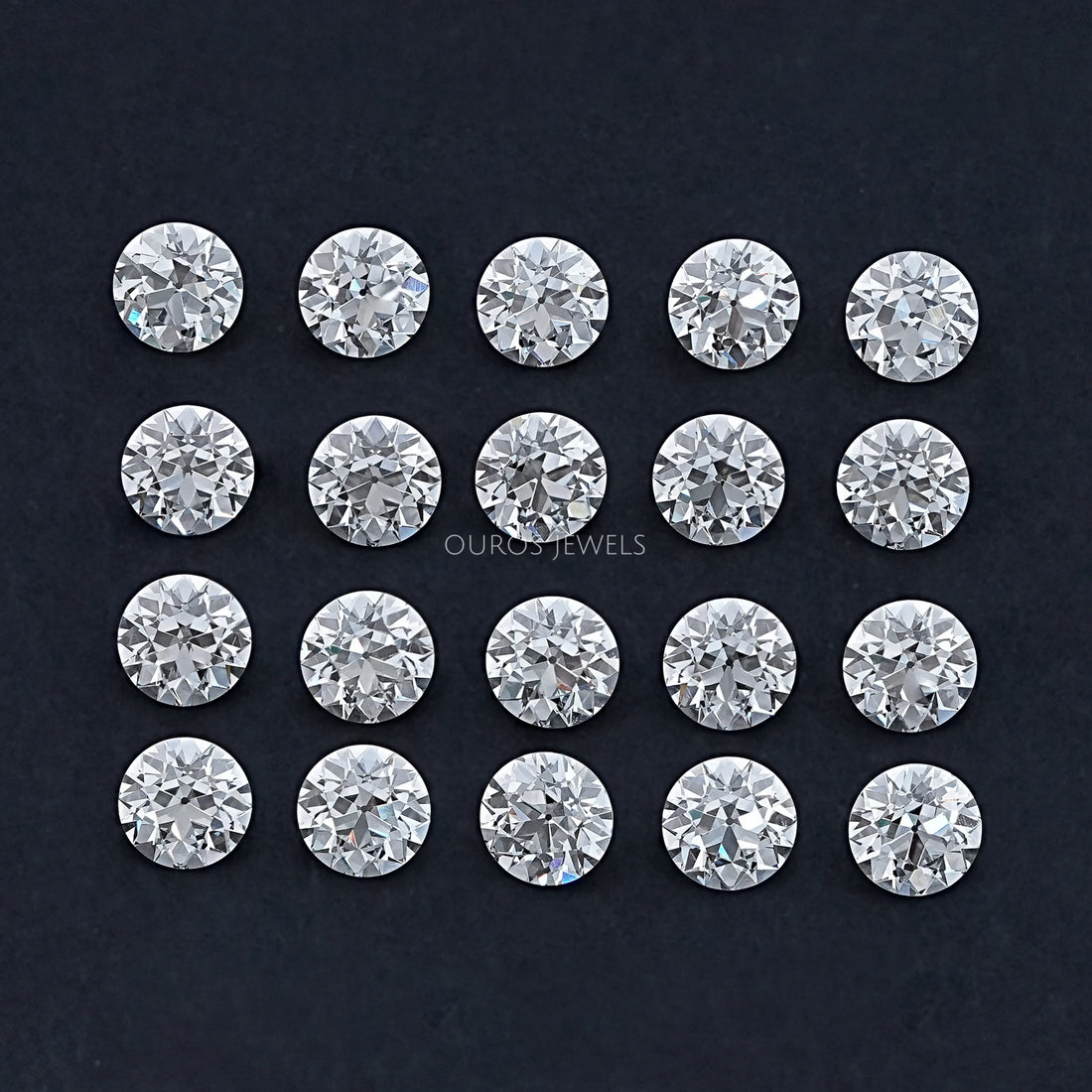 Old European Round Cut Flower Pattern Diamond Loose