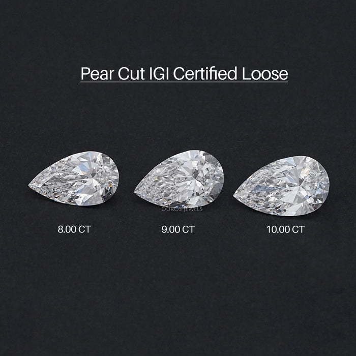 Pear Shaped Lab Grown Diamond with IGI certification 