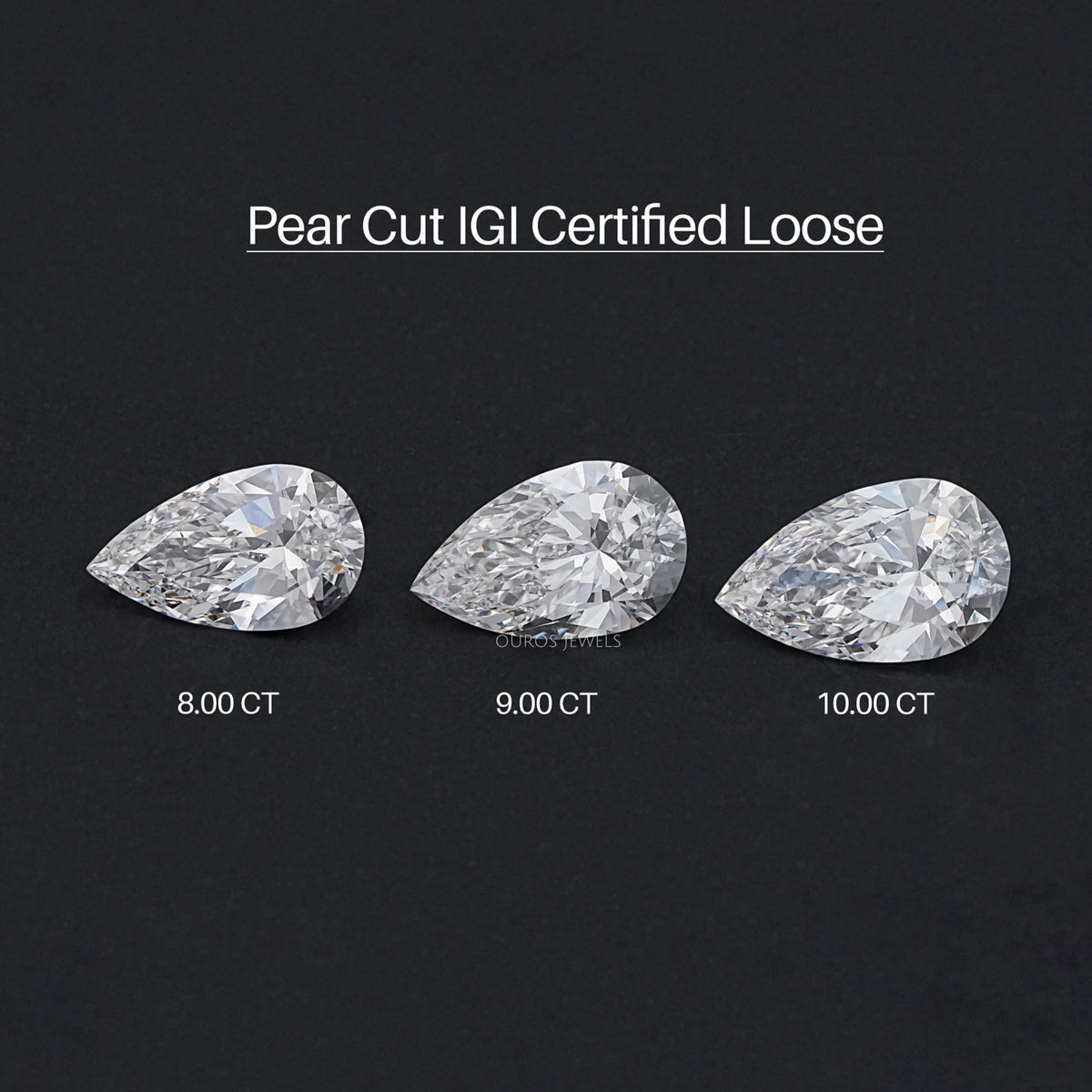 Certified Pear Cut Lab Grown Diamond Loose